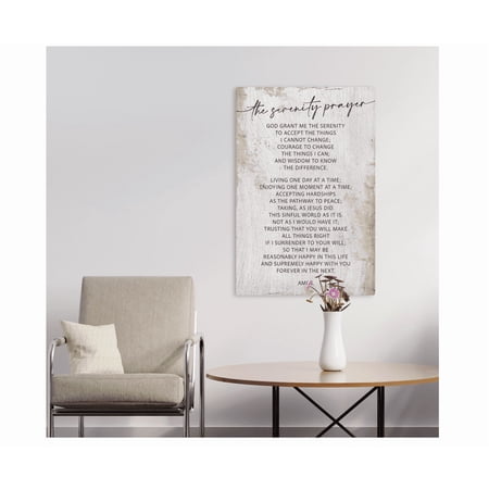 The Serenity Prayer Christian Wall Art Rustic Inspirational Home Decor Modern Faith Quote Sign Print Poster