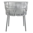 thumbnail image 6 of SAFAVIEH Kiyan Outdoor Patio Rope Chair, Grey/Cushion, Set of 2, 6 of 12