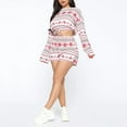 thumbnail image 2 of Gvmfive Women's Christmas Print 2-Piece Loungewear Pajamas Set Casual Tops Shorts Sleepwear, 2 of 4