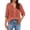 Orange, variant on Womens 3/4 Sleeve Tops Cotton Linen Shirts Embroidered V Neck Button Boho Blouses Loose Fit Dressy Casual Tunic Top