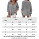 thumbnail image 2 of Camisa Superior Blusa de mujer Camisa suelta con cuello en V Camisas de verano Blusa de manga larga con un solo pecho Kuymtek Gris M para Mujer, 2 of 6