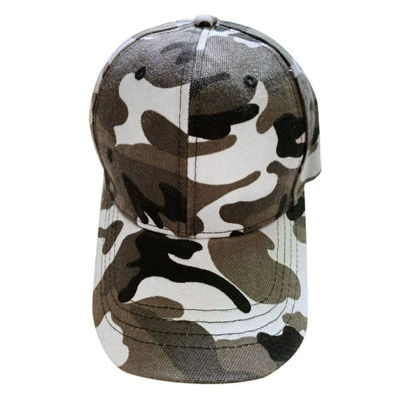 Camo Baseball Cap for Men Women - Adjustable Outdoor Sports Hat, , Lightweight & Durable (Trendy Streetwear) Under 5$, Yubnlvae Unisex Camouflage Baseball Cap Snapback Hat , Grey, 56-58Cm