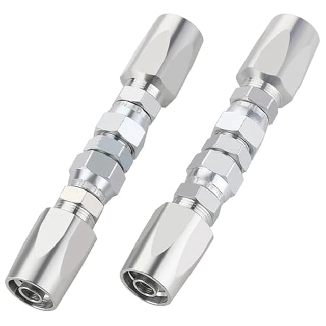 2PCS Reusable Hydraulic Fittings 1/2Inch ID Hydraulic Hose Field Repair Kit