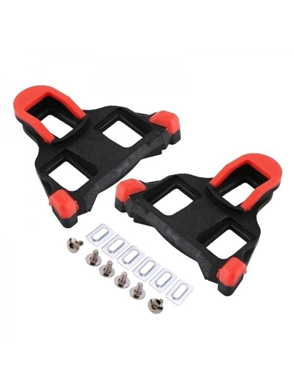 Cleats for Cycling Shoes, 2 PACK Bike Cleats,Bicycle Pedal Cleats Self-locking Cycling Cleats Set for Shimano SH11 SPD-SL Shoes, Indoor Cycling or Road Bike（Red & Black