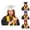 001-White, variant on VOUZZA Graduation Cap Cartoon Pattern Graphic Printed Colorful Academic Doctor Hat Kids 5-12Y