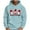 Light Blue, variant on Raeneomay Long Sleeve Shirts for Men Loose Long Sleeve Hooded Printed SweatShirt With Drop Shoulder Sleeves