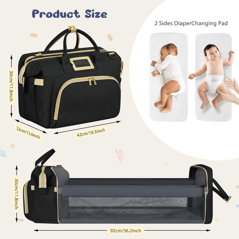 best large travel diaper bag tote Diaper Bag Tote, Multifunctional Baby Changing Bag with Insulated Milk  Bottle Pockets, Large Capacity Travel Backpack W/ USB Charging Port &  Stroller