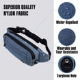 thumbnail image 6 of WATERFLY Unisex Lightweight Running Hiking Jogging Nylon Fanny Pack Waist Bag-Light Blue, 6 of 7