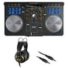 Hercules Universal DJ Bluetooth + USB DJ Controller Bundle + AKG K240 Headphones & Audio Cable