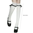 thumbnail image 3 of Women Soft Knee Highs Socks Lovely Lace Ruffle Bows Girls Socks Cotton Calf Socks Sweet Knee Highs Stockings Gifts, 3 of 5