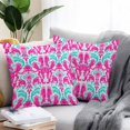 thumbnail image 3 of Outdoor Pillow Cover Abstract Hand Drawn Set of 2 Waterproof Throw Pillowcases Pink Floral Decorative Patio Furniture Pillows for Couch Garden Indoor & Outdoor Use, 3 of 9