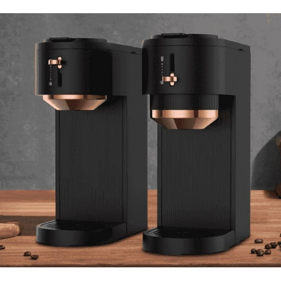 Single Serve Coffee Maker with 420ml Water Tank, One-Touch Operation, Matte Black Design
