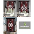 thumbnail image 4 of Southwestern Red Black Tie Up Curtains for Kitchen Bathroom Bedroom Windows 45 Inch Length, Boho Ethnic Geometric Balloon Drape Curtains Shade Rod Pocket Drapery Curtain Panel, 42"x45", 4 of 7