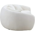 thumbnail image 3 of kevinplus 101'' Boucle Curved Sofa Couch for Living Room, Modern Mid-Century Cloud Upholstered Sofa Contemporary Living Room Sofa for Home Apartment Office Studio, 4 Pillows, 3 of 9