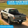 thumbnail image 4 of Fishing Rod Holder for Truck, 6061-T6 Aluminum Truck Fishing Pole Rack Ready Pole Rack with Vibration Damping, Truck Bed Fishing Rod Holder Fits Driving to Lake or Shore, 4 of 7