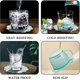thumbnail image 3 of Posavasos de silicona para bebidas, juego de 6 posavasos lindos antideslizantes y lavables (estampado de flor azul pequeña), 3 of 5