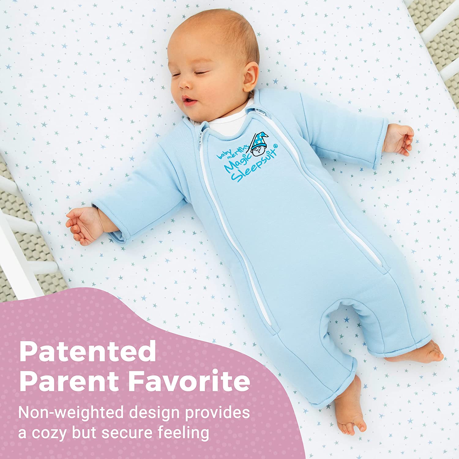 Baby Merlin's Magic Sleepsuit - 100% Cotton Baby Transition Swaddle - Baby Sleep Suit - Cream - 3-6 Months 3-6 Months Cream - image 3 of 7