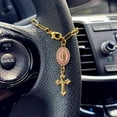 thumbnail image 5 of Steering Wheel Rosary Chain Decor with Religious Design for Car Interior, Suitable for Religious Drivers, 5 of 8