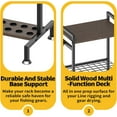 thumbnail image 3 of Fishing Rod Holder for Rods  Ground Stand Fishing Pole Holders for Garage  Vertical Fish Rod Rack for Tackle Box  Fishing Supplies a Display Fish Gear Storage  for Man, 3 of 7