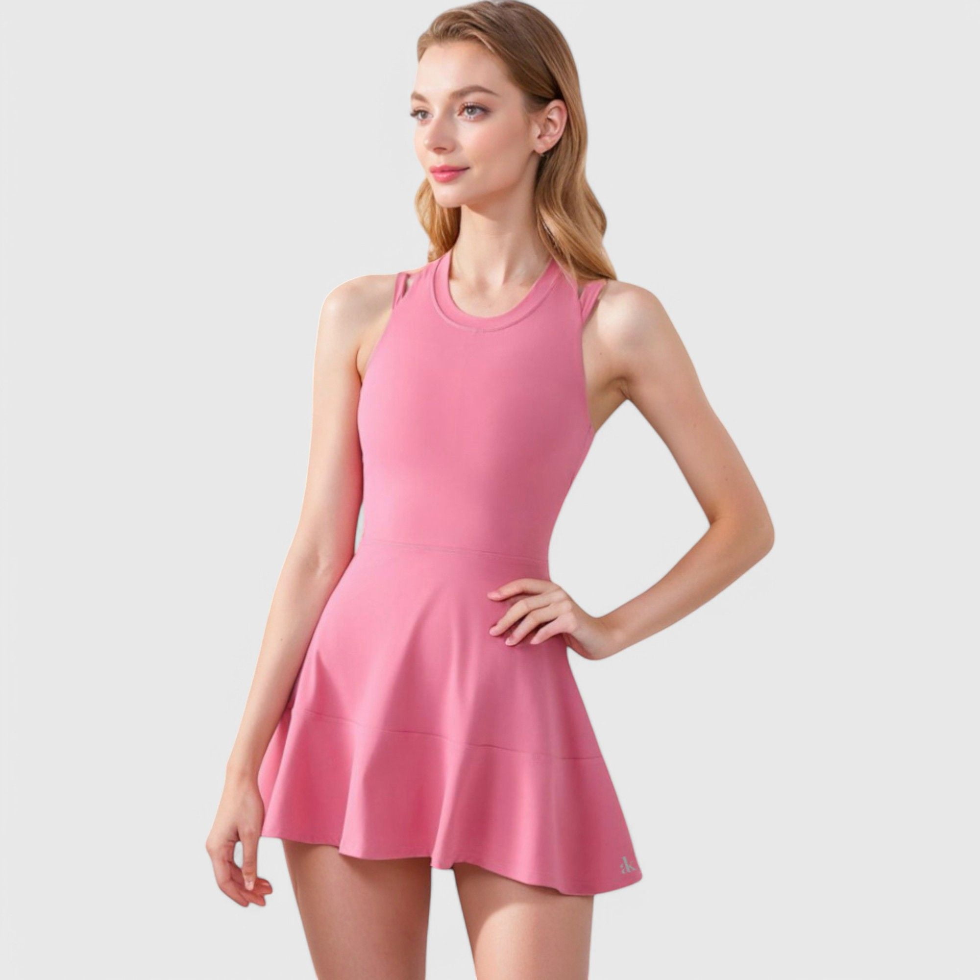 Women's Racerback Flowy Athletic Dress - Small, Pink