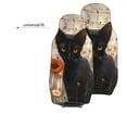 thumbnail image 6 of Sigee Black Cat in Wildflowers for Universal Car Seat Covers, Premium Car Seat Protector Set for Cars, SUVs, Trucks, 6 of 7