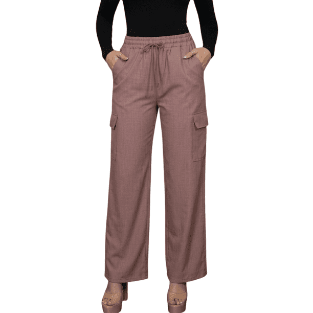 PANTALONES RELAJADOS PARA MUJER DE DISEÑO UNICO WIDE LEGS DE CINTURA ALTA