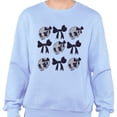 thumbnail image 2 of Skulls and Bows Sweatshirt Unisex 2X-Large Light Blue, 2 of 5