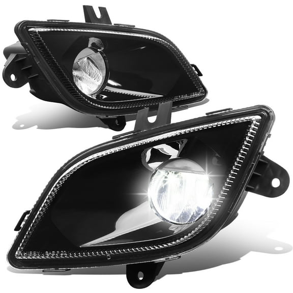 DNA Motoring LED Driving Fog Light Lamps for 2018-2024 Freightliner Cascadia, Black Housing