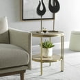 thumbnail image 2 of Uttermost Elise Round Brass Side Table, 2 of 5