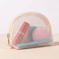 thumbnail image 2 of WeDecorBay Makeup Bag Large Capacity Portable Cosmetic Organizer Durable Material Convenient Handheld Travel Essential for Women White,13*10*4cm, 2 of 5