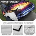 thumbnail image 6 of Whosucclay Non-slip Golf Cart Seat Cover for All Weather Outdoors, Foldable Design 4 Front Pockets Golf Cart Seat Protector, Ocean Sunset Beach, 6 of 7