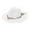 White, variant on LRen Women Tea Party Hat Stylish Wide Brim Straw Hat for Beach and Summer Sun Fashionable Holiday Accessory White