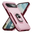 thumbnail image 2 of for Google Pixel 9 Pro XL Case, Slim Fit Military Grade Drop Tested Dual Layer Shockproof Case with 360 Ring Holder Kickstand Protective Rugged Car Magnetic Non-Slip Phone Case,Pink+Rose, 2 of 10