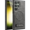 thumbnail image 6 of for Samsung Galaxy s24 Ultra Case Leather [Compatible with Magsafe Wireless Charging] Magnetic Cover Stand Funda para S 24 Ultra 6.8 '' 5G 2024 Rugged Best Phone Cases Gray, 6 of 11