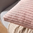 thumbnail image 3 of Pack of 2 Corduroy Pillow Covers Soft Soild Striped Throw Pillow Covers Set Decorative Cushion Cases Pillowcases 40 x 40 cm Pink, 3 of 5