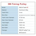 thumbnail image 4 of Timing Pulley 5M-24T Bore 6/6.35/8/10/12/12.7/14/15/16/17/19/20 mm Pulley Slot Width 16/21 mm For Width 15/20mm 5M-timing belt ,Excellent Durability, 4 of 6