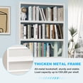 thumbnail image 5 of 69" White Bookshelf, 5 Tier Tall Bookcase with Bookend, Large Metal Book Shelf Display Storage Shelves for Bedroom Living Room Office, 5 of 14