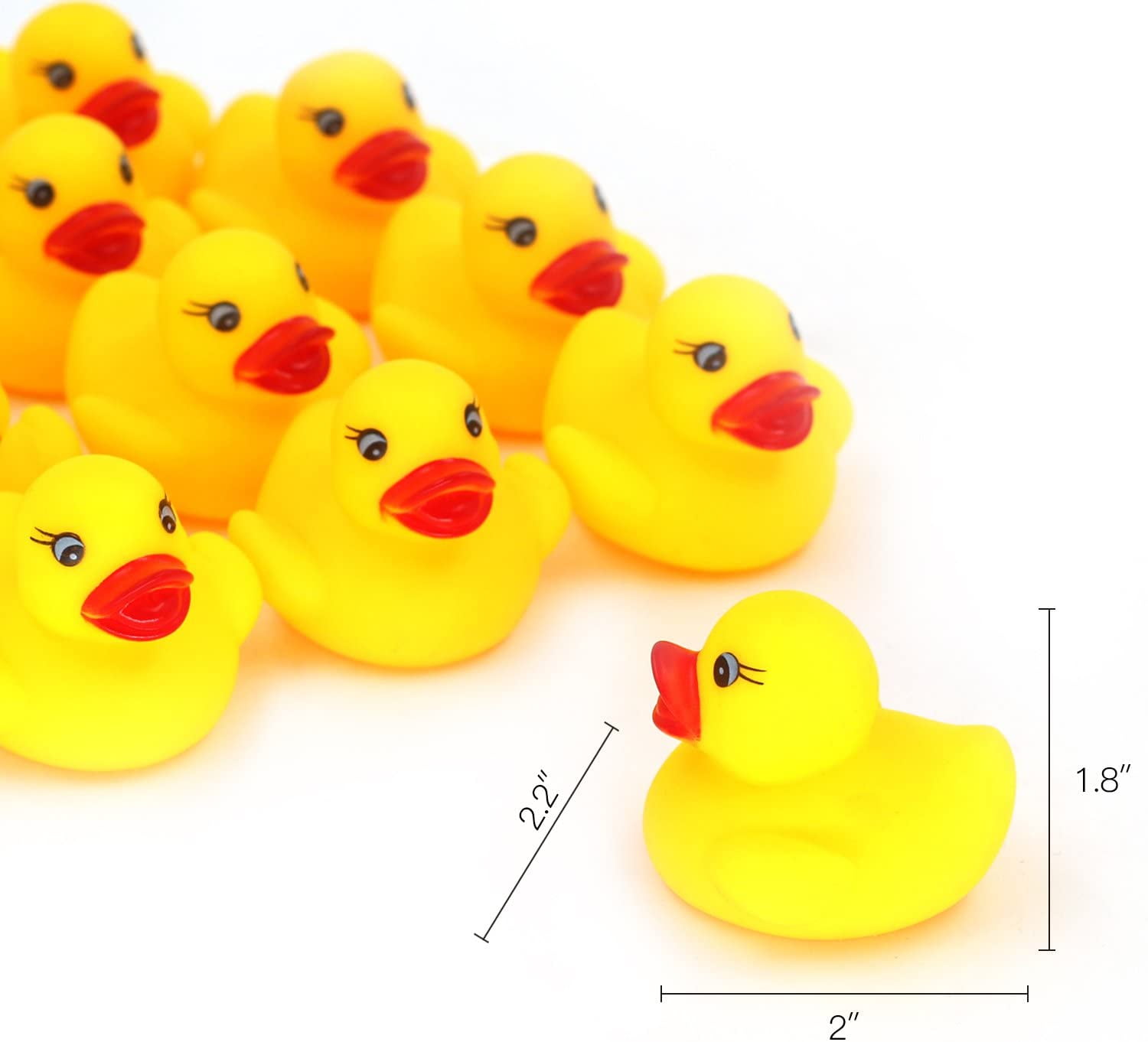 Novelty Place 48Pcs Plastic Duck Float Ducky Baby Bath Shower Toy, Yellow Mini Bath Duckies - Birthday Gift Party Favor Bathtub Decoration