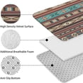 thumbnail image 5 of Brown Geometric Triangle Diamond Pattern Bathroom Rugs Sets 3 Piece,Toilet Cover Set,Absorbent Non Slip Bathroom Mats Sets with U-Shaped Contour Rug Toilet Rug Set, 5 of 5