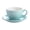 Sky Blue, variant on HYwys Fashion Ceramic Coffee Cup with Saucer Set, European Modern Espresso Set for Latte, Mocha, Cappuccino Barista Art (White,220ml)