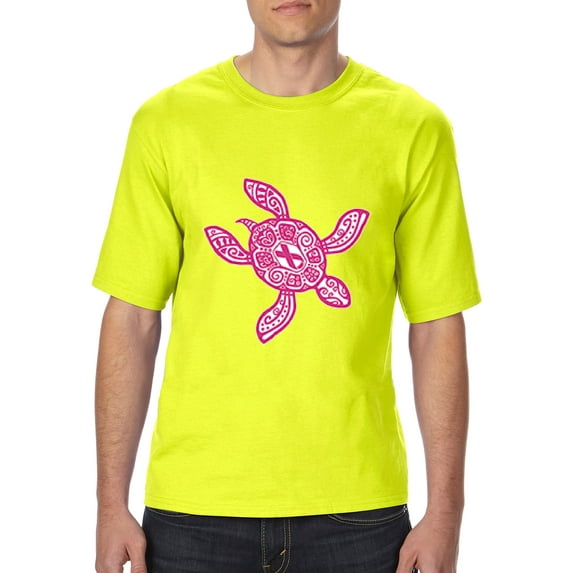 "Mens and Big Mens Sea Turtle Hawaii T-Shirt, up to size 3XLT"