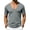 Gray, variant on Yifymode Men's U Neck Short Sleeve Shirt, Tie Detail Pocket Design Casual Sports Style Top Army Green L