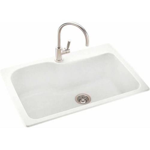 Swan KSSB3322010 33" x 22" Swanstone SingleBasin Dual Mount Kitchen