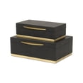 thumbnail image 2 of Zynova Rectangular Box Set - Black Faux Shagreen, 2 of 13
