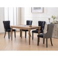 thumbnail image 3 of 2-Piece High-End Tufted Dining Chairs - Modern Velvet Upholstered with Solid Wood Legs & Nailhead Trim, Contemporary Set,Black, 3 of 21