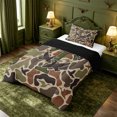 thumbnail image 2 of meiyoeat Duck Hunting Monogram T Twin Comforter Sets For Boys,Camo Pattern Initial Art Bedding Set,Black Reversible,2 Pieces,1 Comforter and 1 Pillowcase, 2 of 7