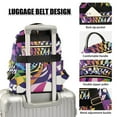 thumbnail image 3 of FORMRS Mini Backpack Purse for Women Quilted Travel Daypack Casual Shoulder Bag, Purple Wavy Plaid, 3 of 7