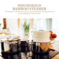 thumbnail image 3 of 1 Set of Bamboo Food Steamer Covered Bamboo Dumpling Steamer Basket Reusable Bamboo Steamer, 3 of 4