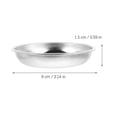 thumbnail image 4 of Juego de platos pequeños Hemoton de acero inoxidable, 8 cm, redondos (5 unidades), 4 of 9