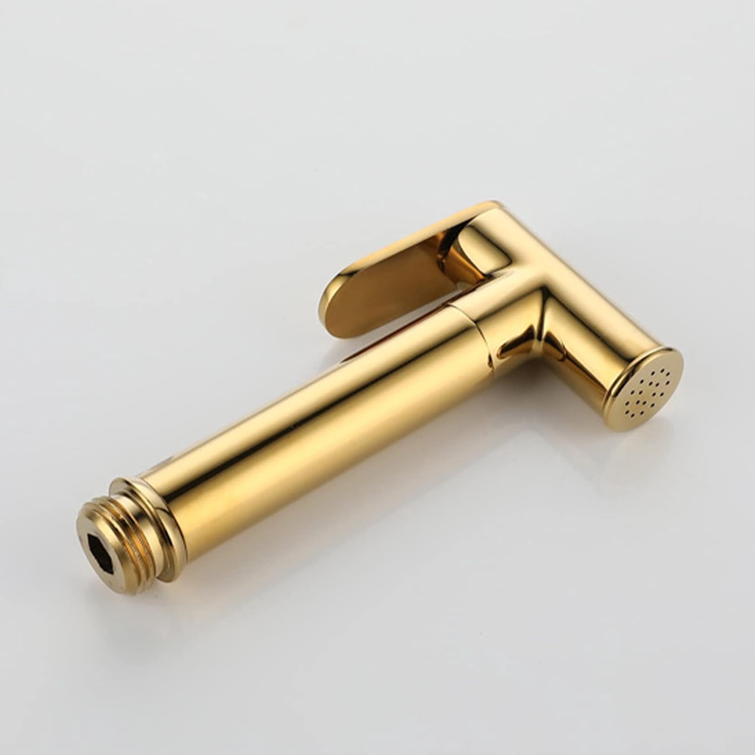 Handheld Bidet Sprayer Kit, Brass Faucet Sprayer Attachment for Toilet Mixed Bidet Faucet with Hot and Cold Water Single Handle Wall Mount Bidet Sprayer (Titanium Gold)